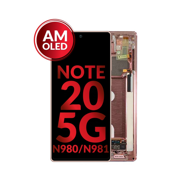OLED Assembly with Frame for Galaxy Note 20 N980 / N981 (MYSTIC BRONZE) (Aftermarket)
