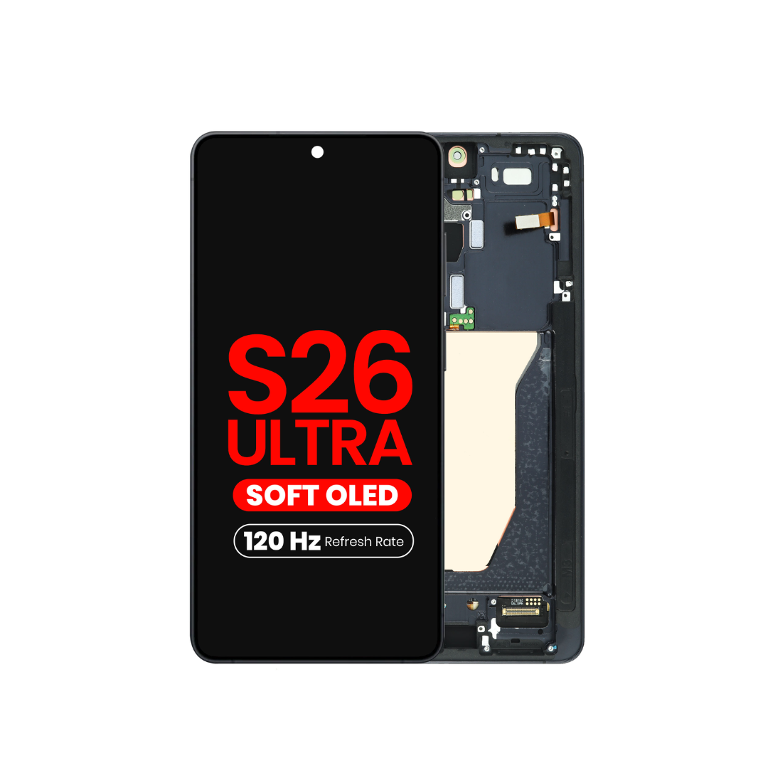 OLED Assembly with Frame for Galaxy S26 Ultra (S948) (BLACK) (Aftermarket Plus Soft Oled / 120Hz)
