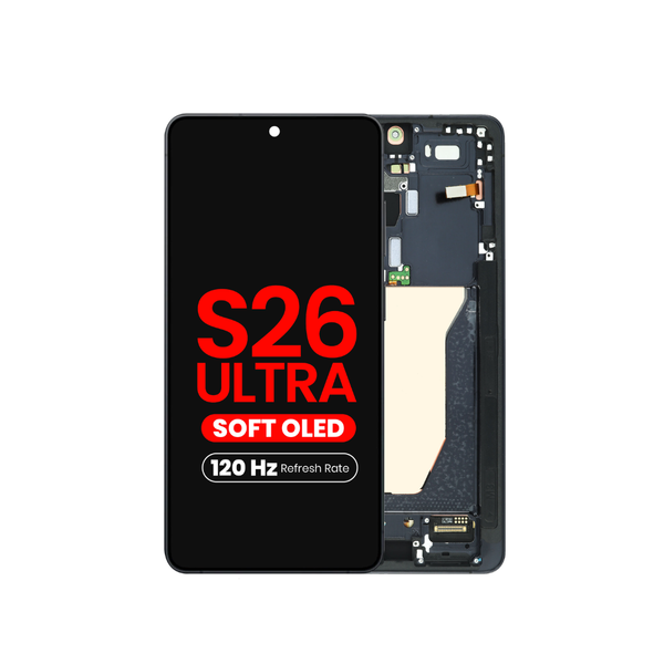 OLED Assembly with Frame for Galaxy S26 Ultra (S948) (BLACK) (Aftermarket Plus Soft Oled / 120Hz)