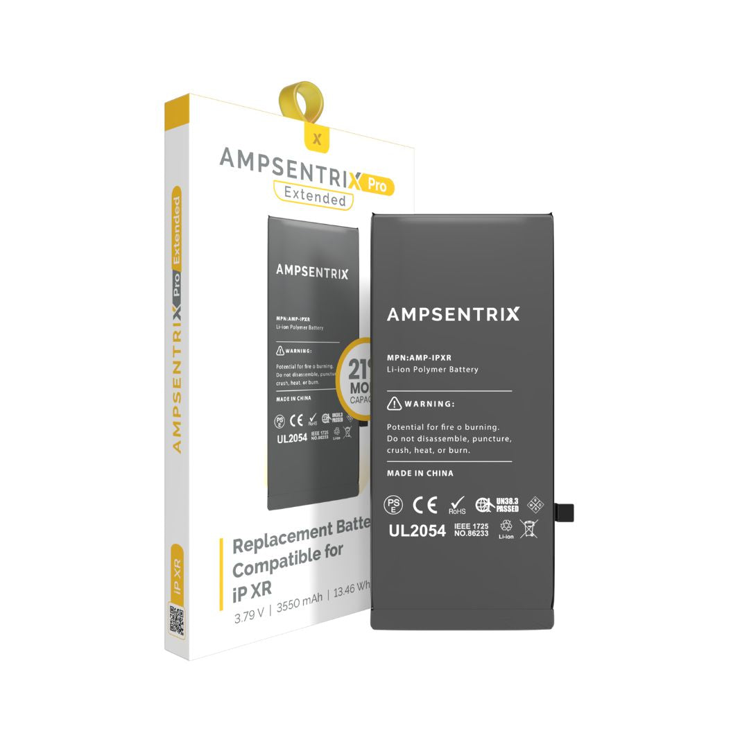 Extended Capacity Replacement Battery Compatible For IPhone XR (AmpSentrix Pro Extended)