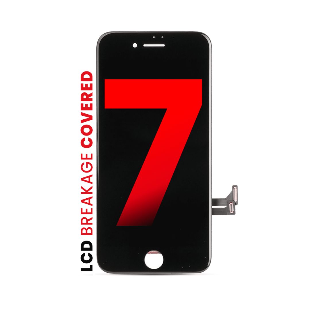 Conjunto de LCD con placa de acero compatible con iPhone 7 (Aftermarket Pro: XO7 Incell) (negro)