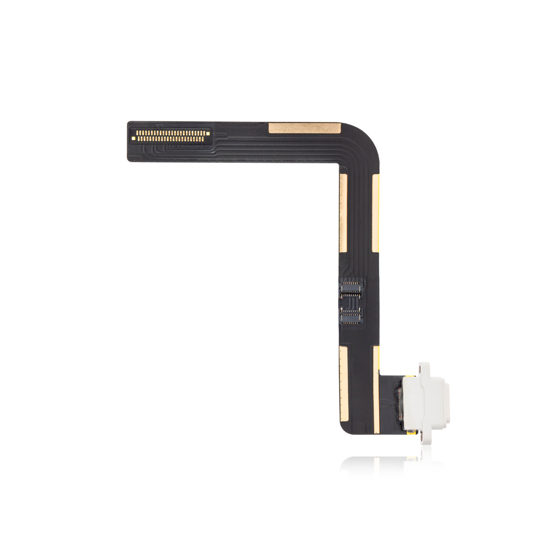 Charging Port Flex Cable Compatible For iPad Air 1 / iPad 5 (2017) / iPad 6 (2018) (Soldering Required) (Premium) (White)