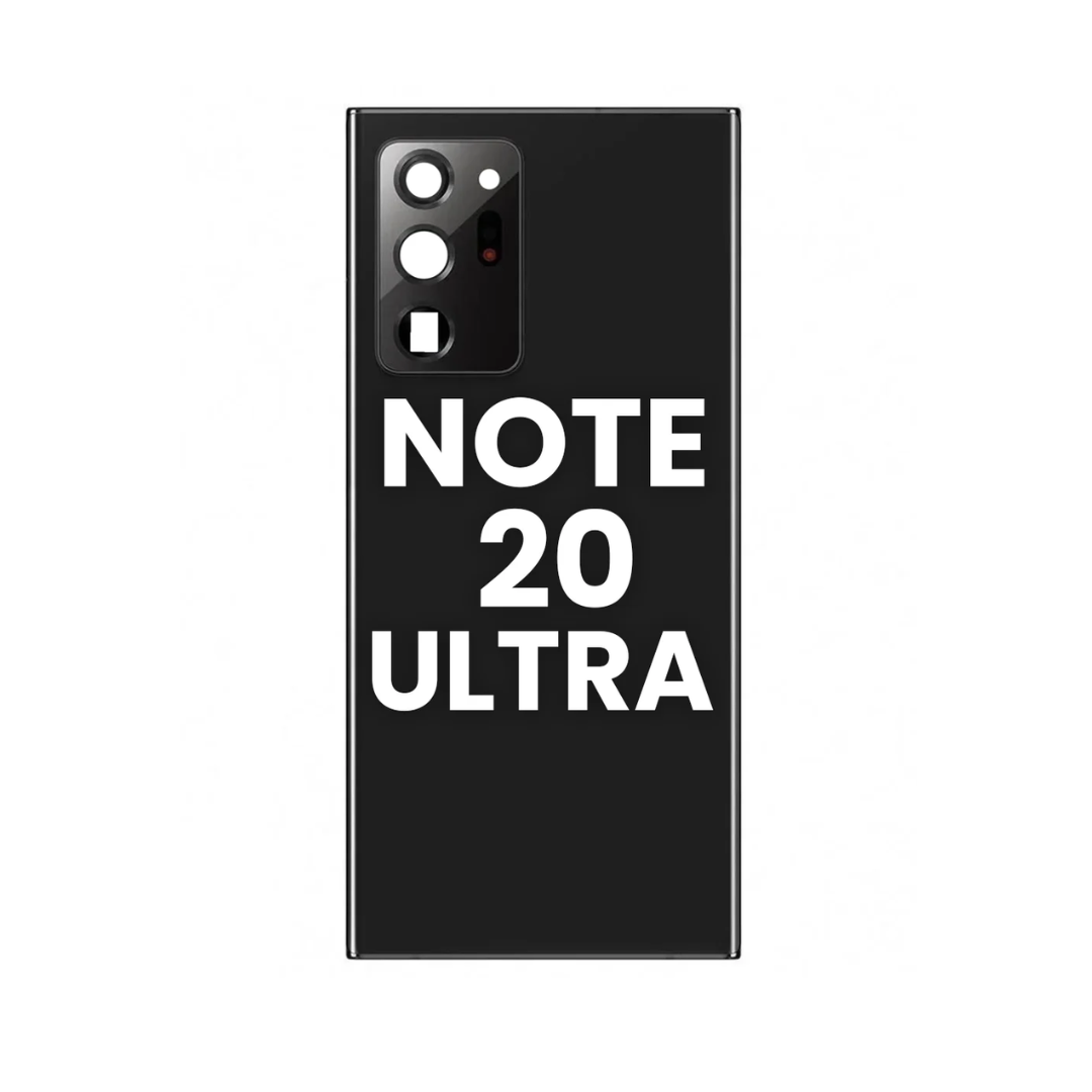 Back Glass with Camera Lens and Adhesive for Galaxy Note 20 Ultra (MYSTIC BLACK)