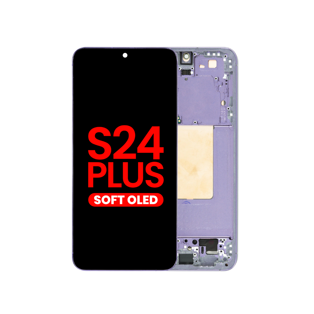 OLED Assembly with Frame for Galaxy S24 Plus (S926) (COBALT VIOLET) (Aftermarket OLED)