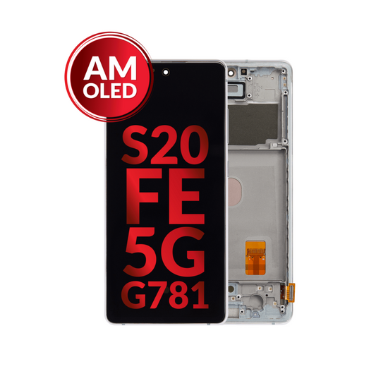 Ensamblaje de pantalla OLED con marco para Galaxy S20 FE (G780) (CLOUD MINT) (OLED de repuesto)