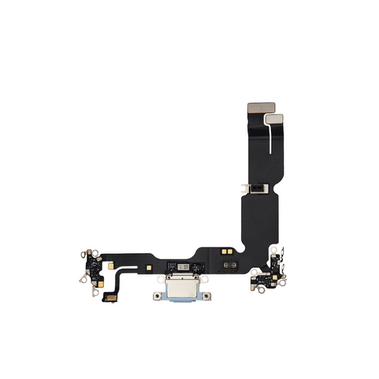 Cable flexible de puerto de carga para iPhone 15 Plus (AZUL) (Premium)