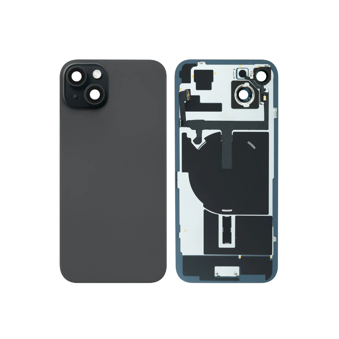 Cristal trasero con NFC inalámbrico e imán MagSafe para iPhone 15 Plus (NEGRO)