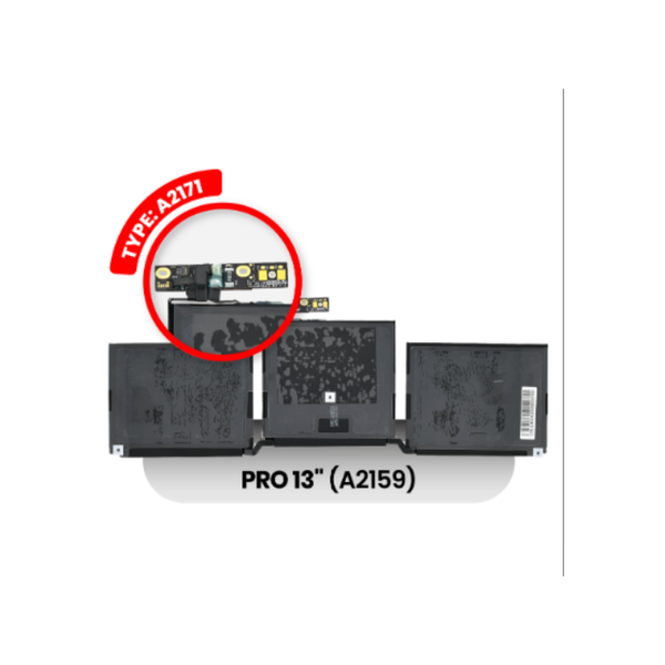 Battery (A2171) For MacBook Pro 13" A2338 (2020) M1// A2289 (2020) / A2159 (2019)