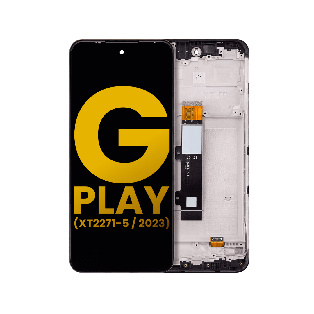 LCD Assembly With Frame Compatible For Motorola Moto G Play (XT2271 / 2023) (Refurbished) (Deep Indigo)