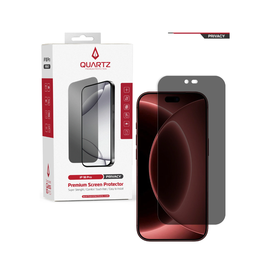 QUARTZ Privacy Tempered Glass for iPhone 18 Pro