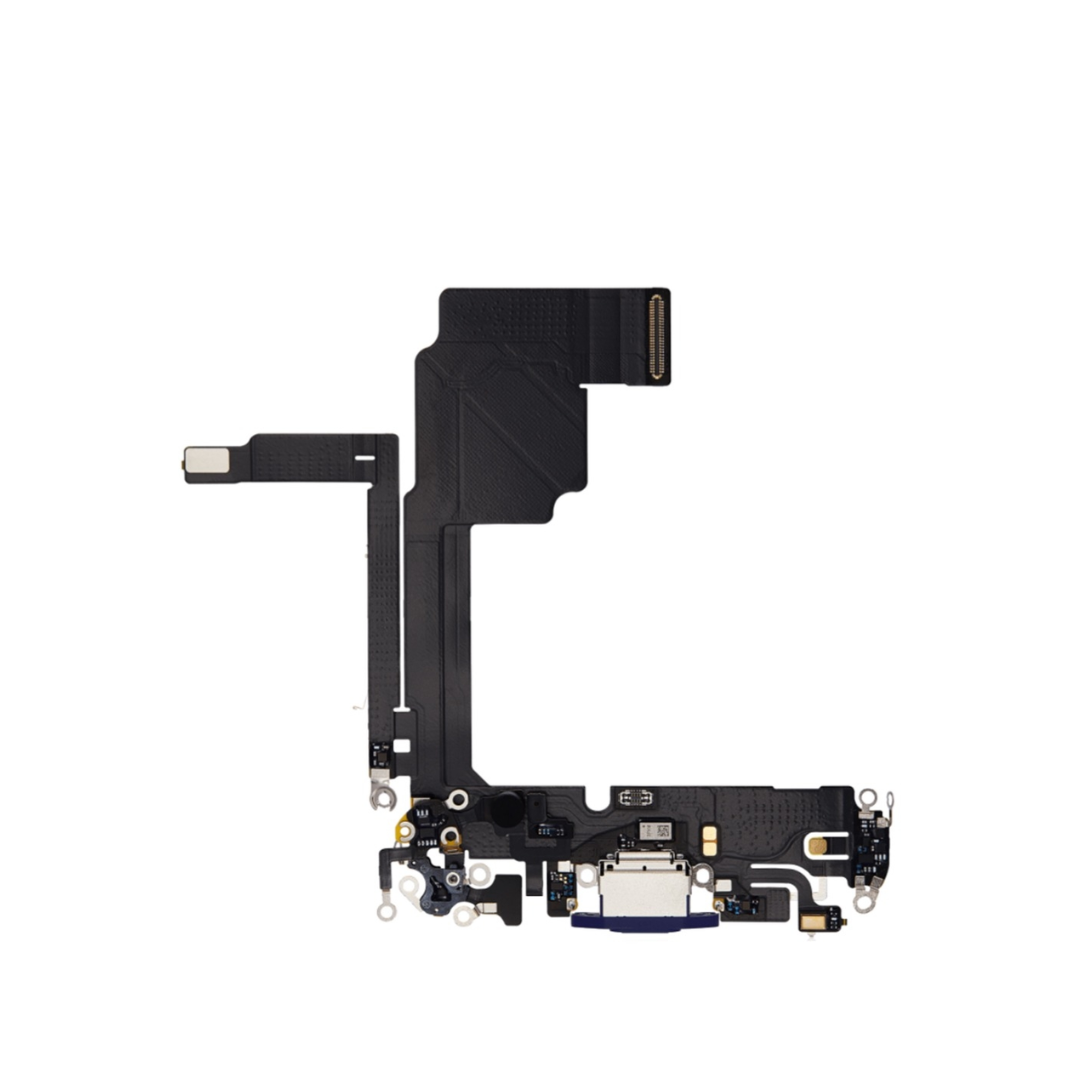 Cable flexible de puerto de carga para iPhone 15 Pro (AZUL TITANIO) (Premium)