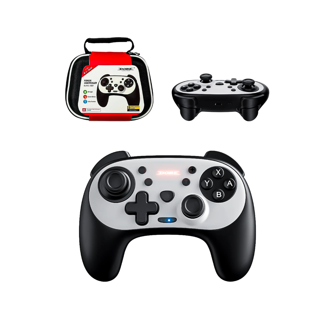 Dobe Panda Style Wireless Controller with Protective Case for Switch / PC / PlayStation 3 / 4