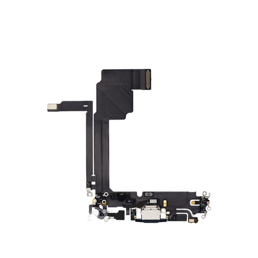 Cable flexible de puerto de carga para iPhone 15 Pro Max (negro titanio) (Premium)