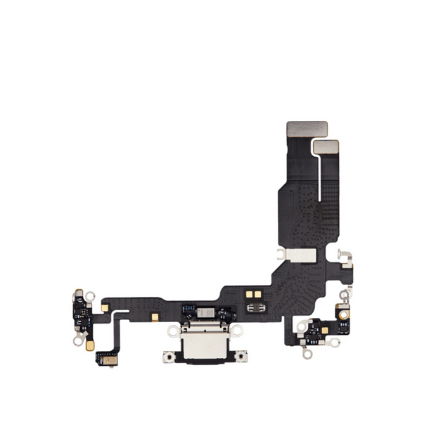 Cable flexible de puerto de carga para iPhone 15 (NEGRO) (Premium)