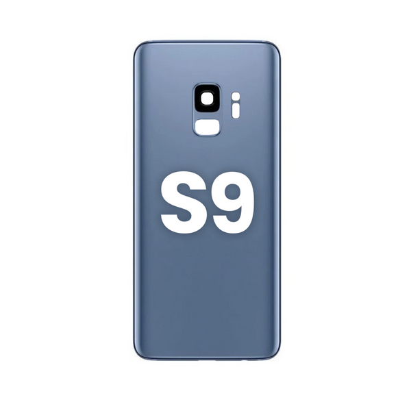 Back Glass with Camera Lens and Adhesive for Galaxy S9 Plus (CORAL BLUE)
