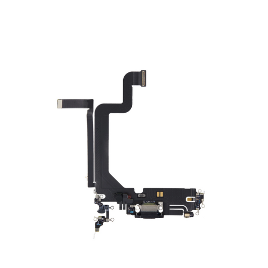 Cable flexible de puerto de carga para iPhone 14 Pro Max (negro espacial) (Premium)