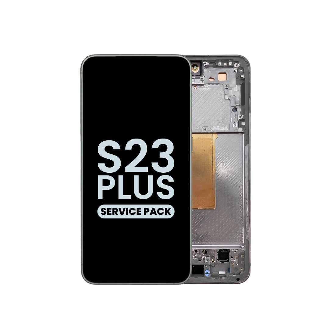 OLED Assembly with Frame for Galaxy S23 Plus S916 (PHANTOM BLACK) (Service Pack)