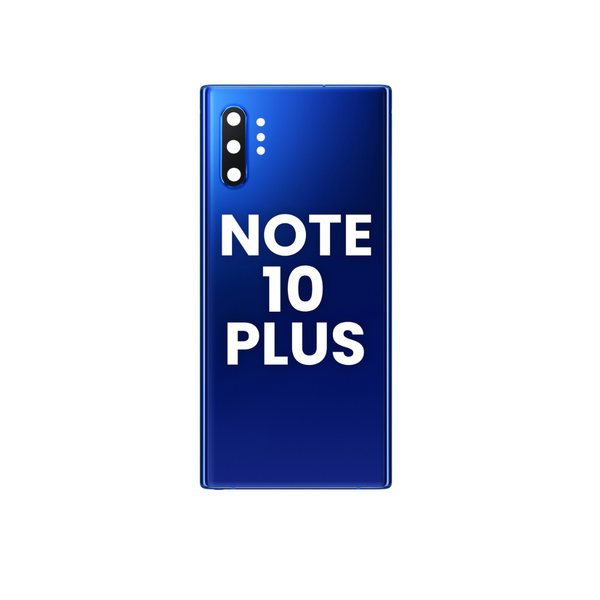 Back Glass with Camera Lens and Adhesive for Galaxy Note 10 Plus (AURA BLUE)