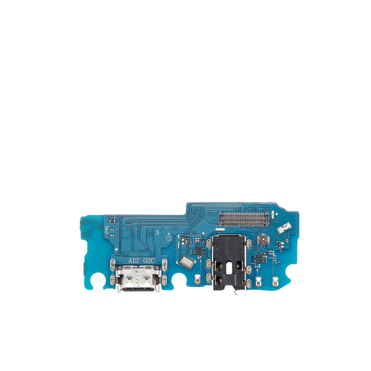 Placa de puerto de carga para Galaxy A12 (A125) con cable flexible para conector de auriculares (premium)