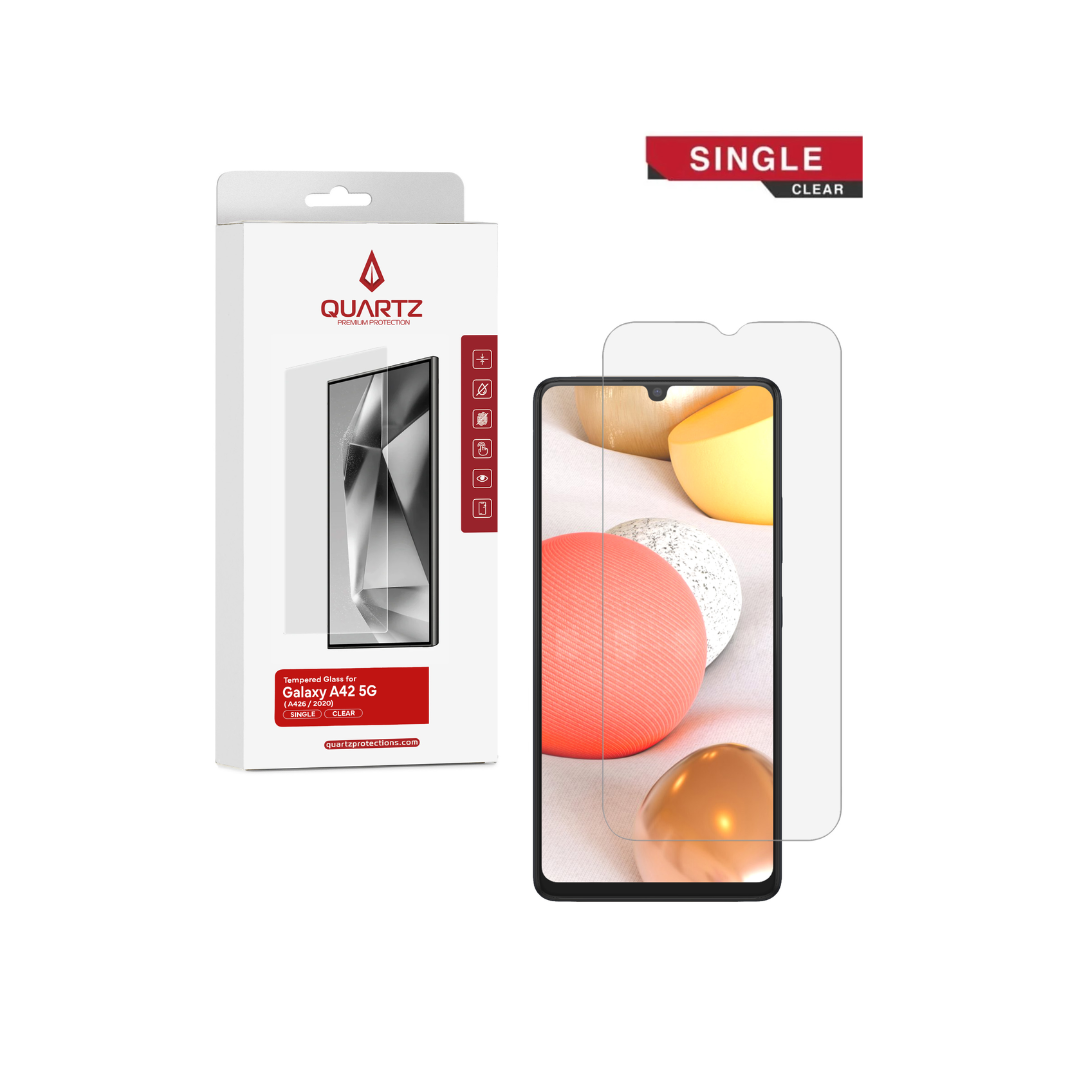 QUARTZ Clear Tempered Glass for Galaxy A12 (A125 /2020) / A13 5G (A136 / 2021) / A32 5G (A326 / 2021) / A42 5G (A426 / 2020) / A71 5G (A716 / 2020) / A03S (A037 / 2021) / A23 5G (A236 / 2022)
