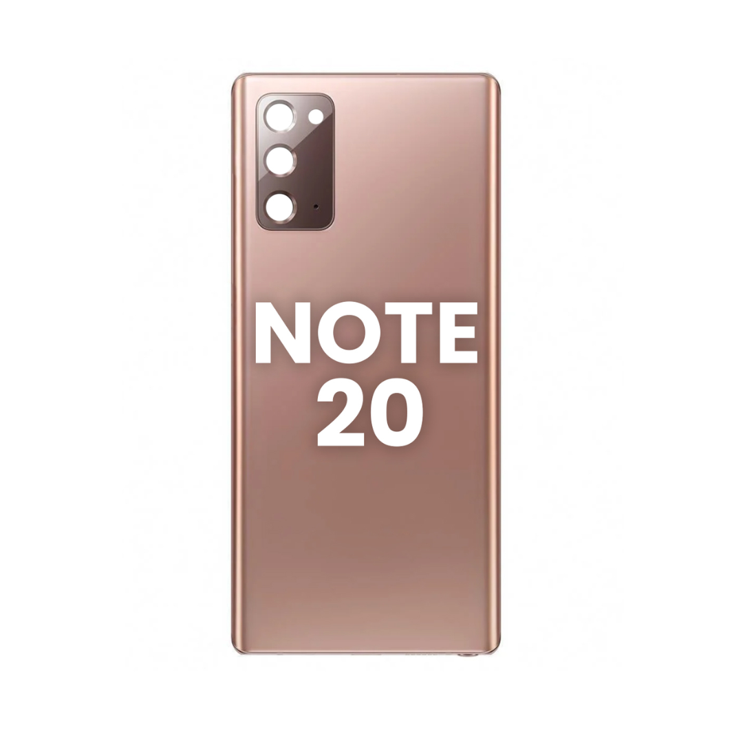 Cristal trasero con lente de cámara y adhesivo para Galaxy Note 20 (Bronce Místico)