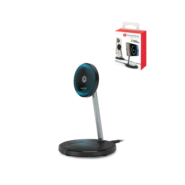 PowerPeak 2-in-1 Wireless MagCharge Station (15W)