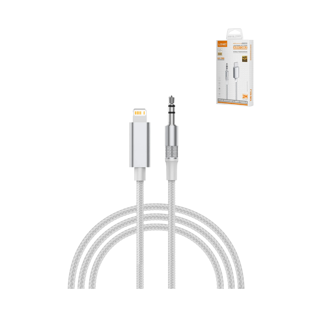 LDNIO LSY82i Lightning to AUX Audio Adapter (6ft) (WHITE)