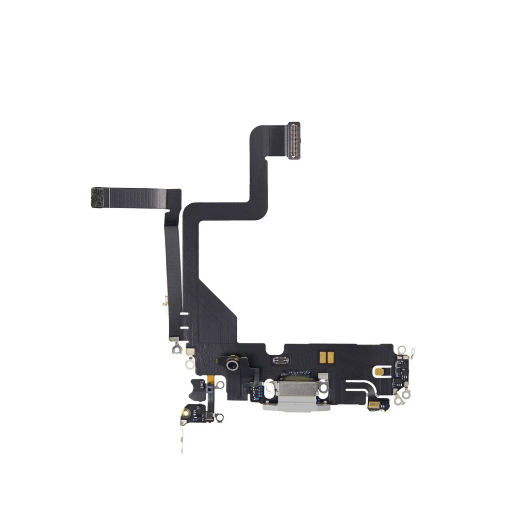 Charging Port Flex Cable for iPhone 14 Pro (SILVER) (Premium)