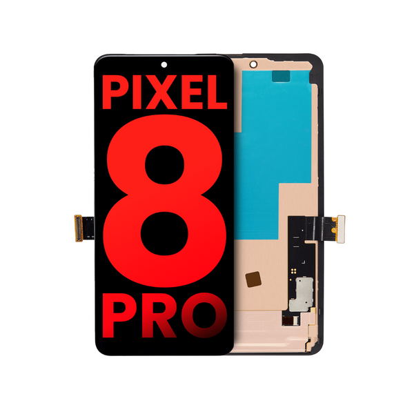 Pantalla OLED con marco (sin sensor de huellas dactilares) compatible con Google Pixel 8 Pro (Aftermarket Plus) (todos los colores)