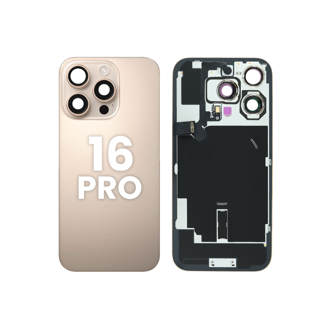 Back Glass with Wireless NFC and MagSafe Magnet for iPhone 16 Pro (NO LOGO) (DESERT TITANIUM)