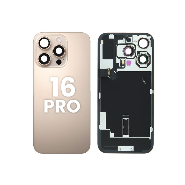 Back Glass with Wireless NFC and MagSafe Magnet for iPhone 16 Pro (NO LOGO) (DESERT TITANIUM)