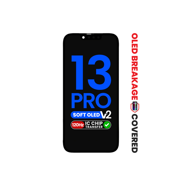 OLED Assembly for iPhone 13 Pro (Aftermarket Soft / QV8 / 120HZ) (IC Transfer Eligible) (Exclusive OLED Breakage Warranty)