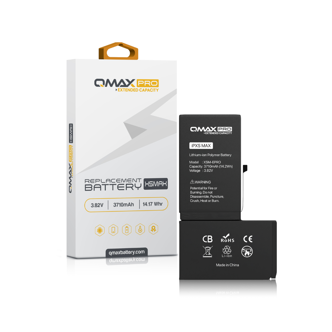 QMAX Pro Extended Capacity Replacement Battery for iPhone XS Max (3710 mAh)