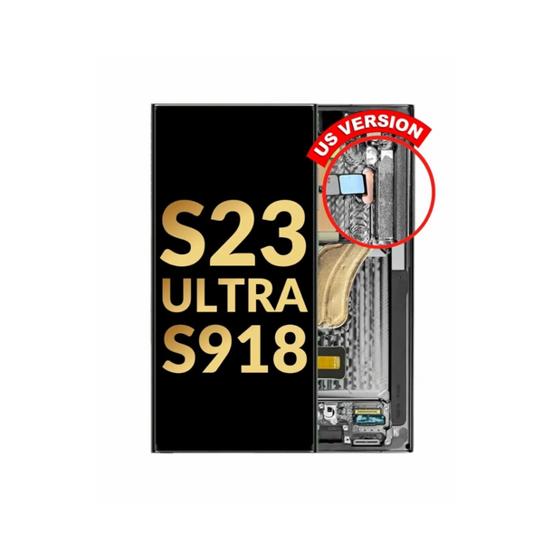 Ensamblaje OLED con marco para Galaxy S23 Ultra S918 (GRAPHITE)