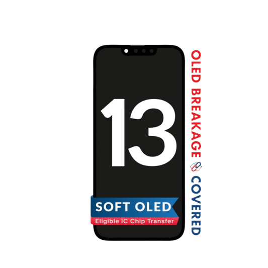 Ensamblaje de OLED para iPhone 13 (QV8 de posventa/Soft) (apto para transferencia de IC)