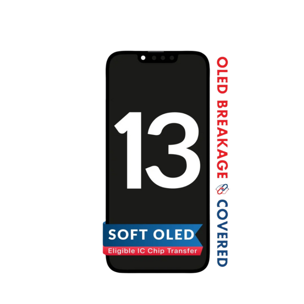 Ensamblaje de OLED para iPhone 13 (QV8 de posventa/Soft) (apto para transferencia de IC)