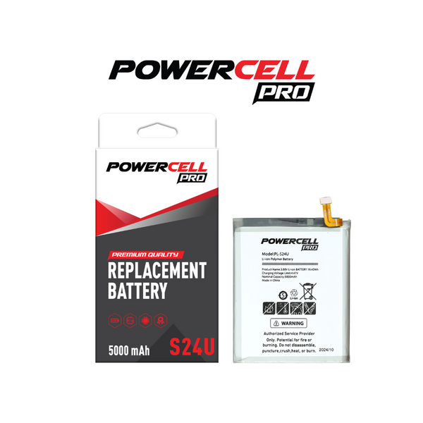Batería de repuesto POWERCELL PRO para Galaxy S24 Ultra (5000 mAh)