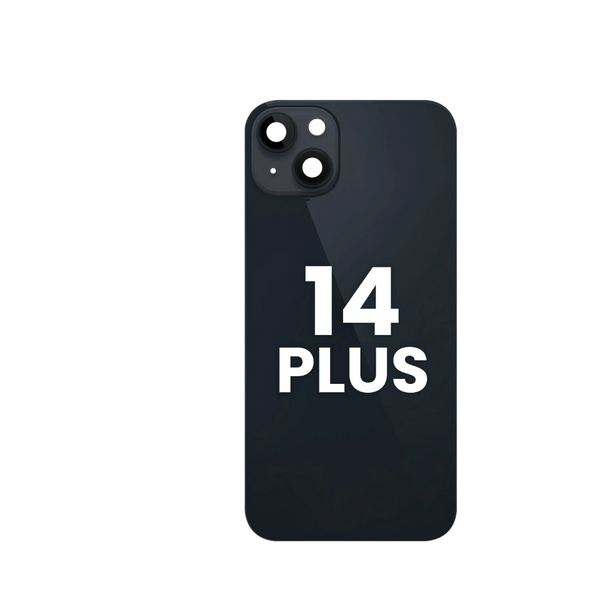 Cristal trasero con marco e imán MagSafe para iPhone 14 Plus (NEGRO) (SIN LOGOTIPO)