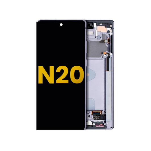 OLED Assembly With Frame Compatible For Samsung Galaxy Note 20 5G (Refurbished) (Mystic Gray)