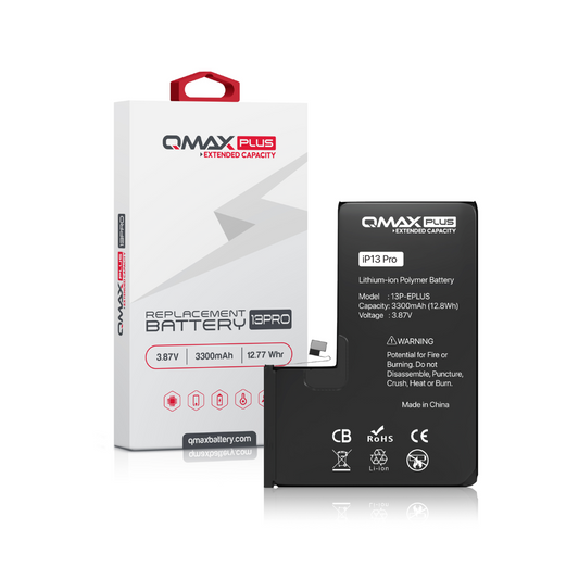 QMAX Plus Extended Capacity Replacement Battery for iPhone 13 Pro (3300 mAH)