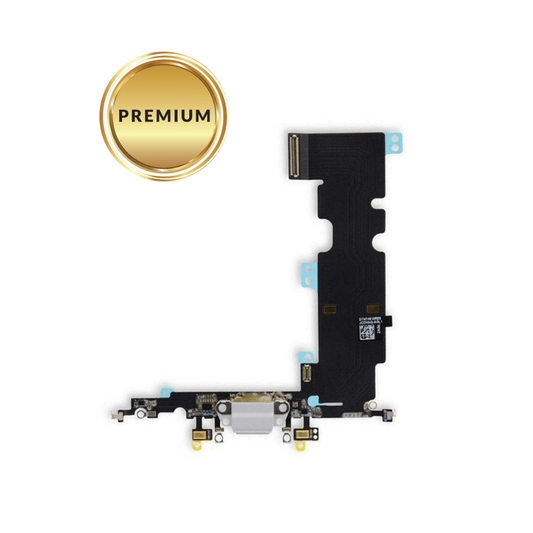 Cable flexible de puerto de carga para iPhone 8 Plus (BLANCO) (Premium)