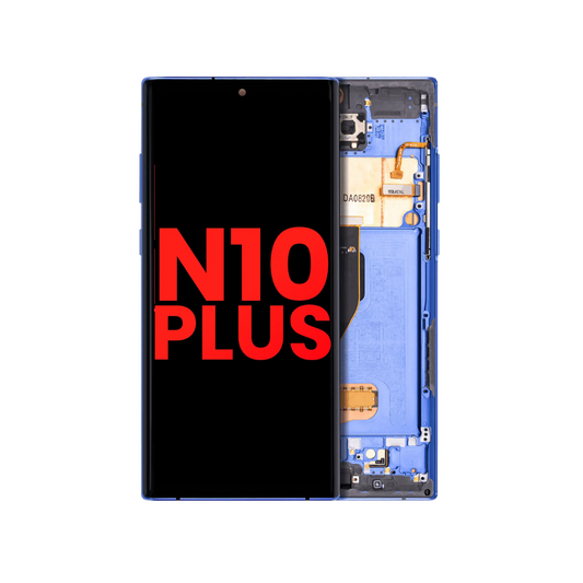 OLED Assembly With Frame Compatible For Samsung Galaxy Note 10 Plus / 5G (Aftermarket Plus) (Blue)