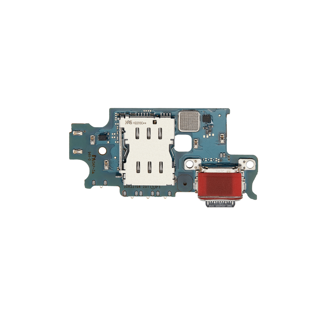 Placa de puerto de carga con lector de tarjeta SIM para Galaxy S23 Plus 5G (S916U) (versión estadounidense) (Premium)