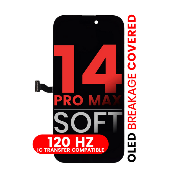 Ensamblaje OLED compatible con iPhone 14 Pro Max (Reemplazo Pro: XO7 Soft)