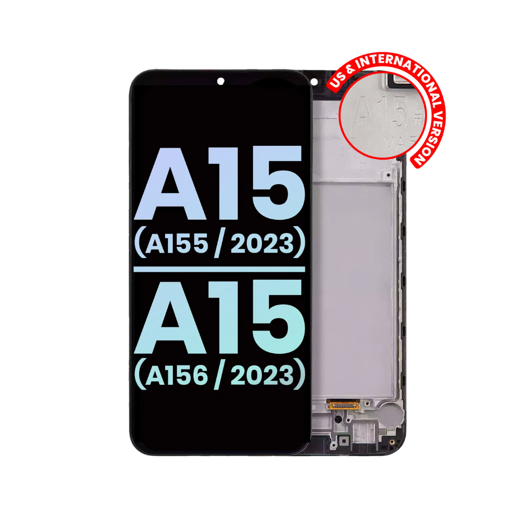 Conjunto OLED con marco compatible con Samsung Galaxy A15 4G (A155/2023) / A15 5G (A156/2023) (EE. UU. e internacional) (Paquete de servicio) (Todos los colores)