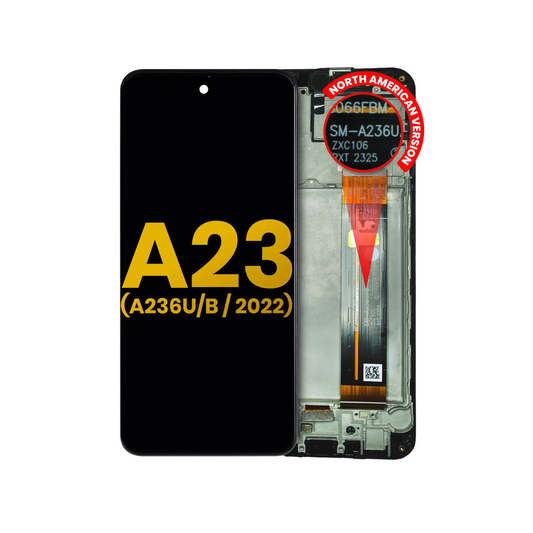 Pantalla LCD con marco compatible con Samsung Galaxy A23 5G (A236U/B / 2022) (versión norteamericana U/B) (reacondicionada) (todos los colores)