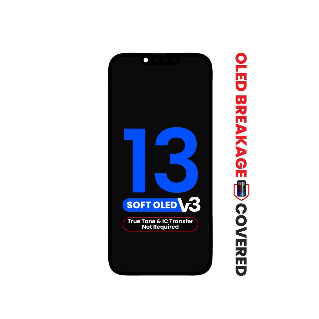 OLED Assembly for iPhone 13 (True Tone Programming and IC Transfer NOT REQUIRED) (Aftermarket QV8 V3 / Soft)