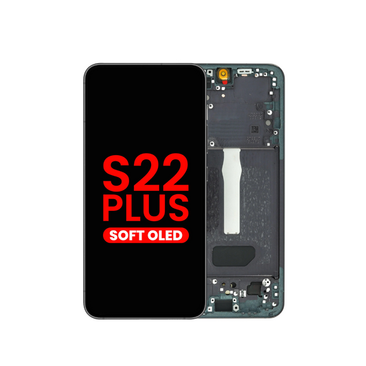 OLED Assembly with Frame for Galaxy S22 Plus (S906) (PHANTOM BLACK) (Aftermarket OLED)