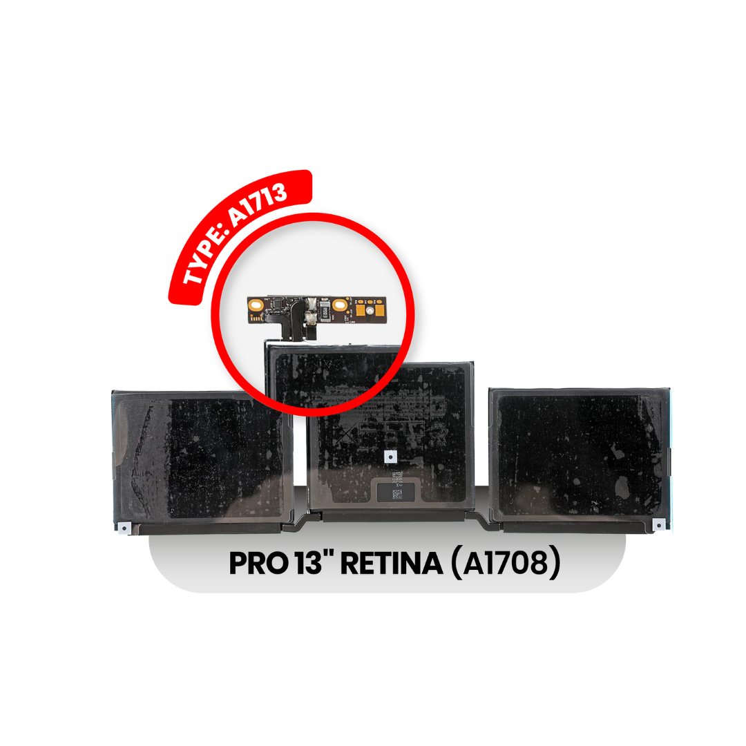 Batería (A1713) compatible con MacBook Pro de 13" Retina (A1708, finales de 2016/mediados de 2017)