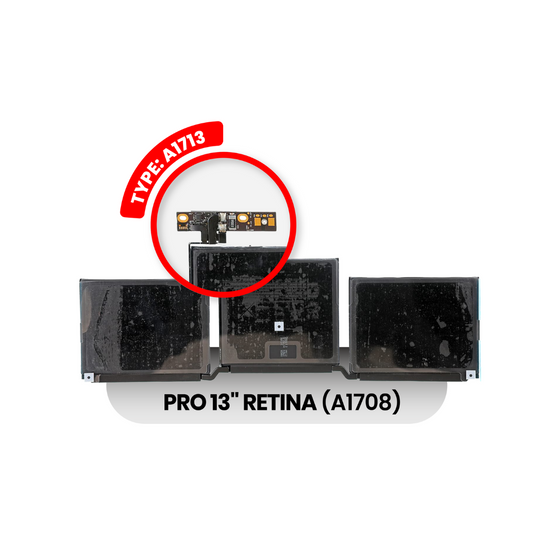 Batería (A1713) compatible con MacBook Pro de 13" Retina (A1708, finales de 2016/mediados de 2017)